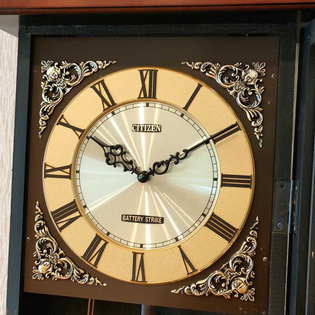 ビンテージCITIZEN　振り子時計　掛時計　柱時計　クラシック S5