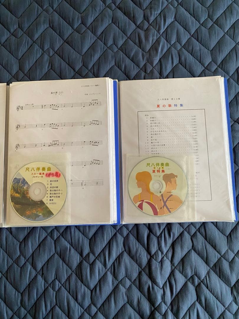 尺八、オカリナ、フルートの為の シンセサイザー等による伴奏音源CDと 五線譜