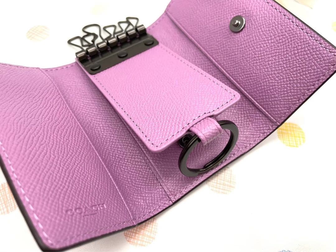 新品 未使用　COACH コーチ キーケース パープル　 財布 バッグ