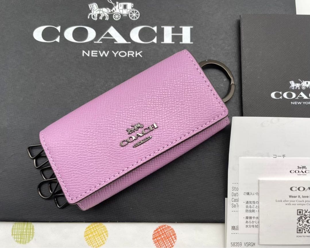 新品 未使用　COACH コーチ キーケース パープル　 財布 バッグ