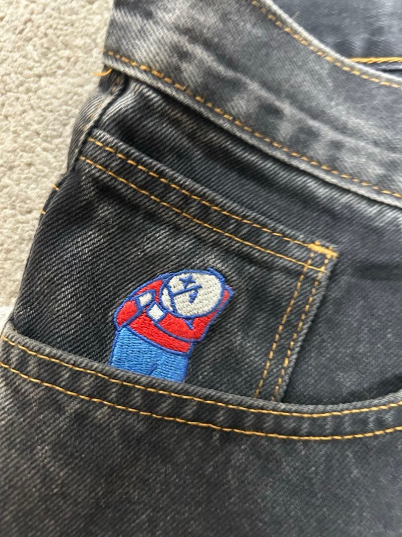 パンツ polar skate bigboy washed black