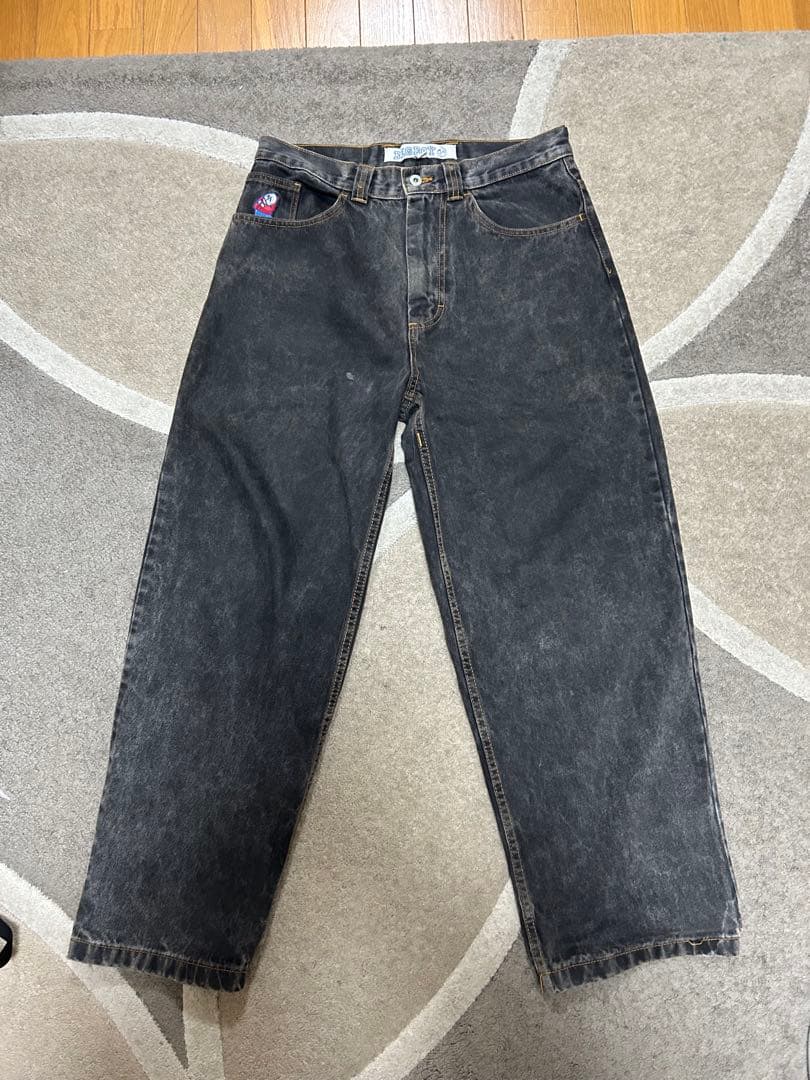 パンツ polar skate bigboy washed black