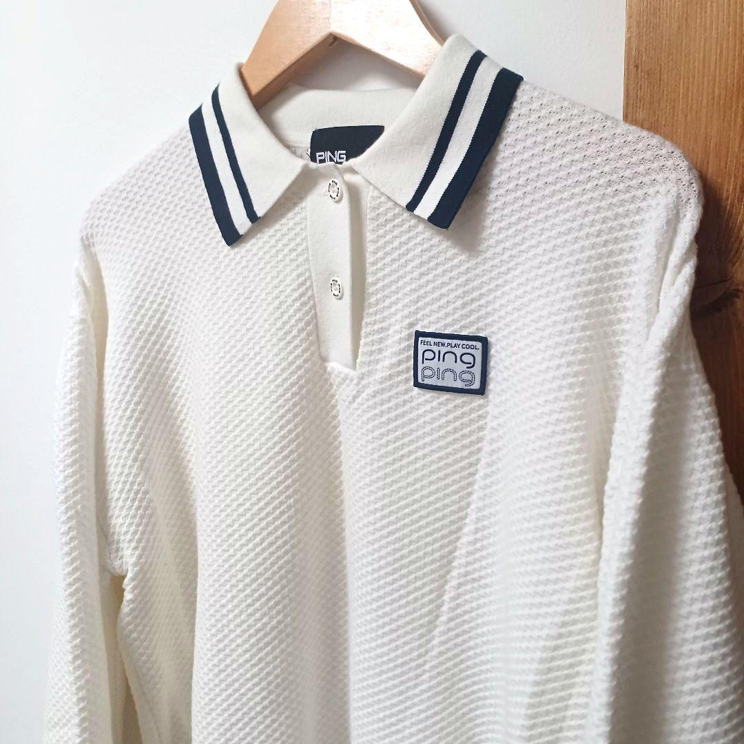 ピン　PING　レディース　セットアップ　リブニット　サイズS　ホワイト　ゴルフ