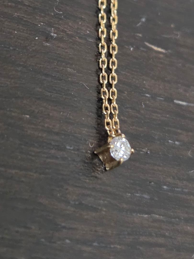 ete　K10　ダイヤモンド ネックレス