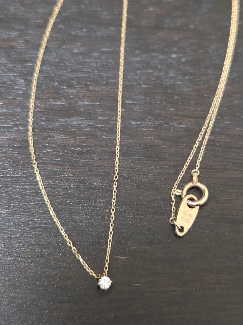 ete　K10　ダイヤモンド ネックレス