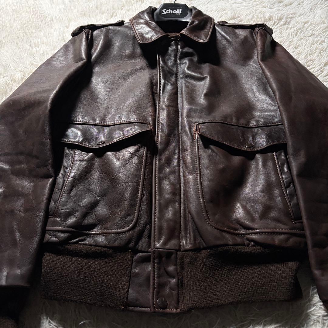 希少/40サイズ■✨schott フライトジャケット　G-1 ブラウン　USA製