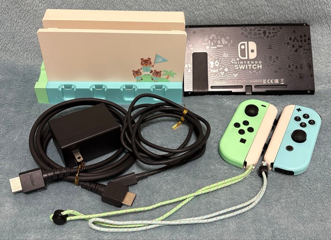 ★美品★Nintendo Switch本体（あつ森）※リモコン一部動作不良