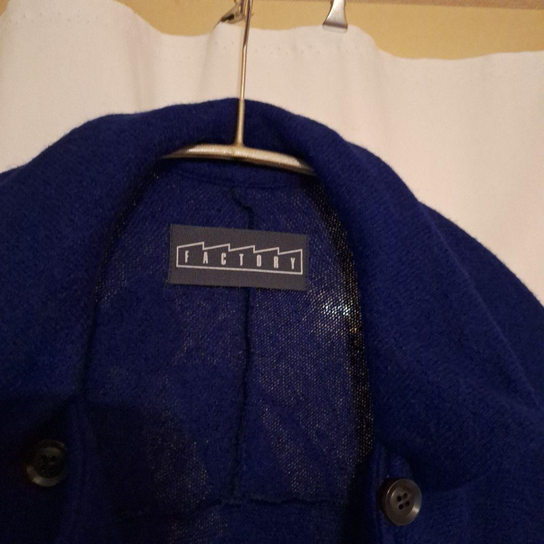 FACTORY　ファクトリー　足利　ウール ダブル コート ブルー