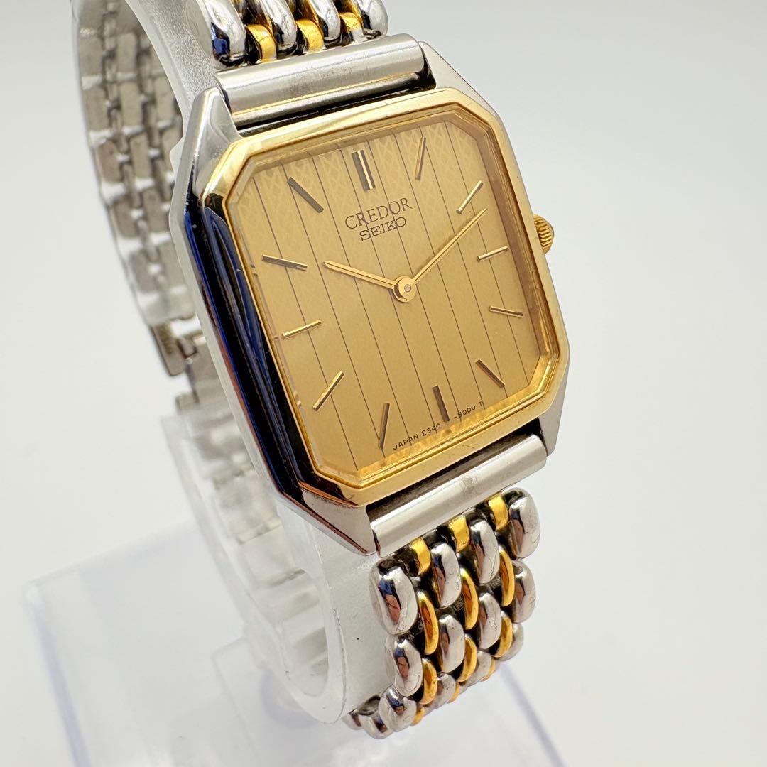 【美品】新品電池 SEIKO セイコー クレドール 腕時計 コンビ レディース