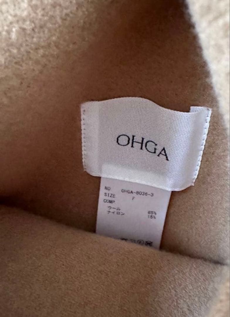 OHGA リバーポンチョ　ベージュ