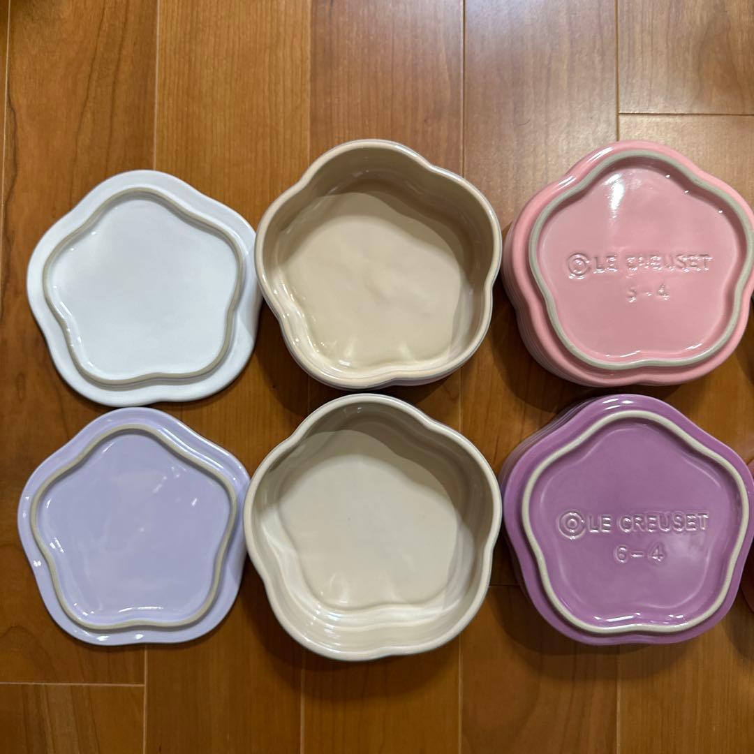 LE CREUSET スタッキングラムカン フルール 全色4個セット お重
