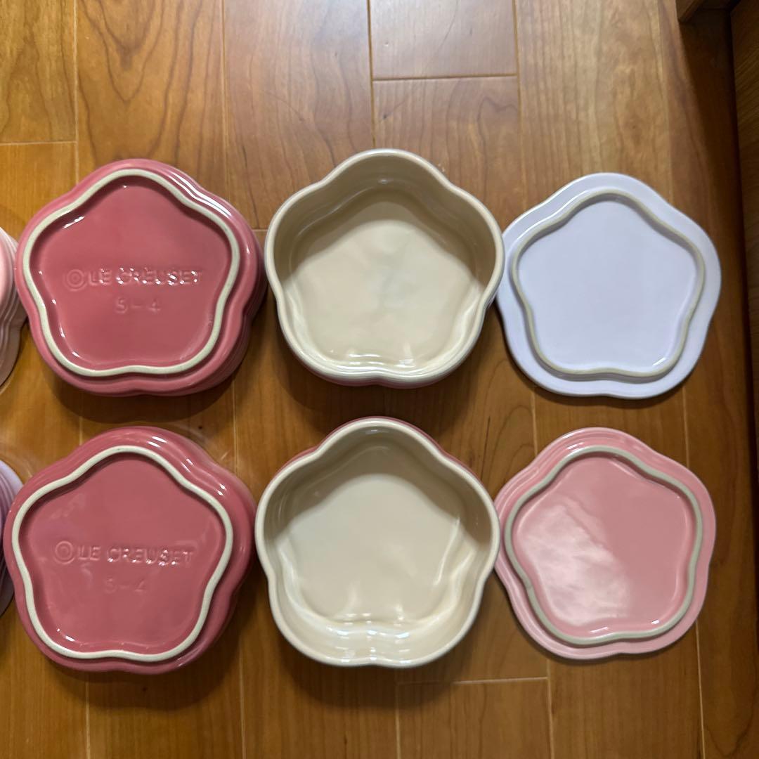 LE CREUSET スタッキングラムカン フルール 全色4個セット お重