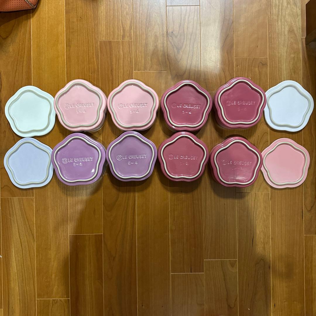 LE CREUSET スタッキングラムカン フルール 全色4個セット お重