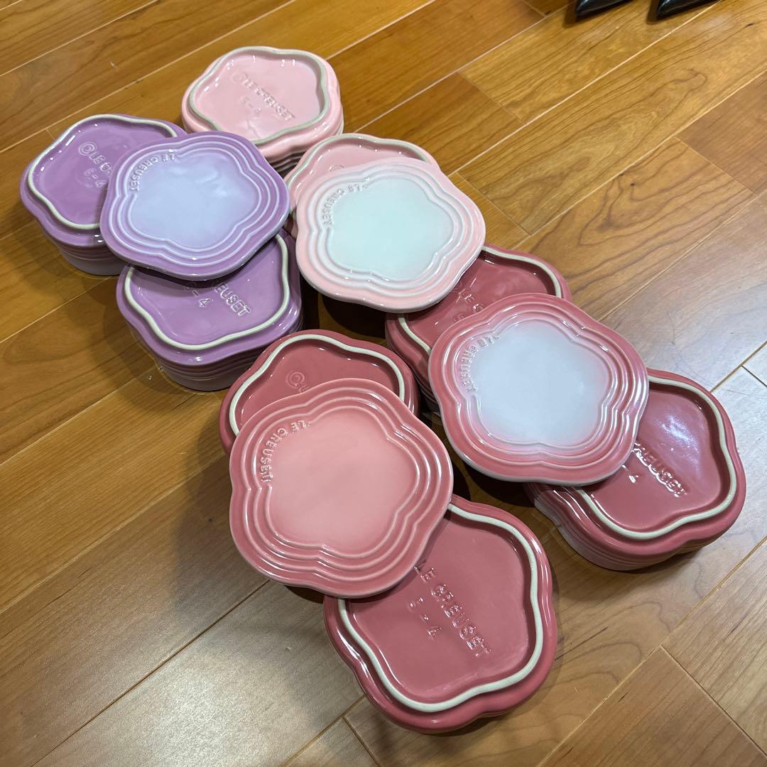 LE CREUSET スタッキングラムカン フルール 全色4個セット お重