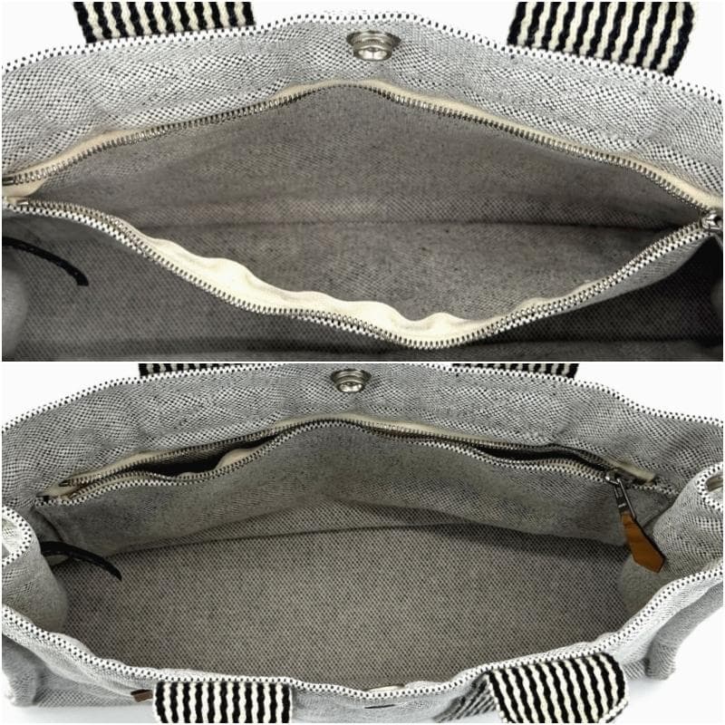 エルメス　ニューフールトゥ PM　トートバッグ　キャンバス　グレー系 【廃盤】