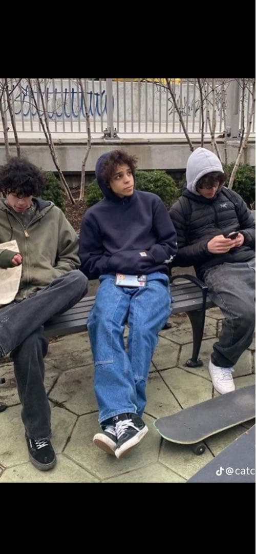 Carhartt ダブルニー 青