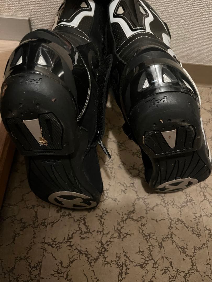 XPD バイク用ブーツ 白/黒