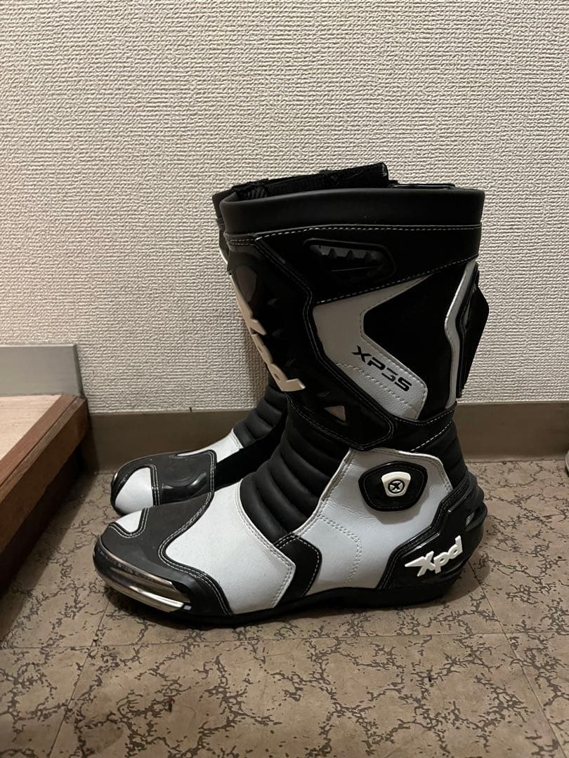 XPD バイク用ブーツ 白/黒