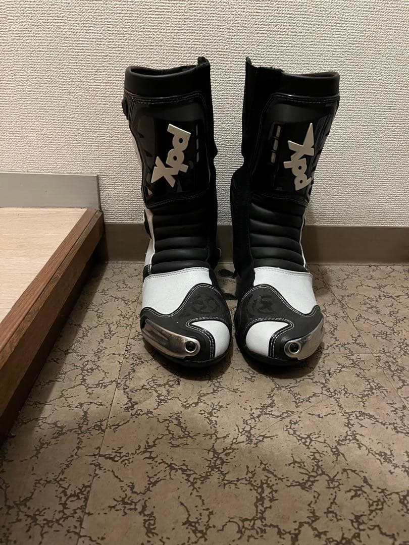XPD バイク用ブーツ 白/黒
