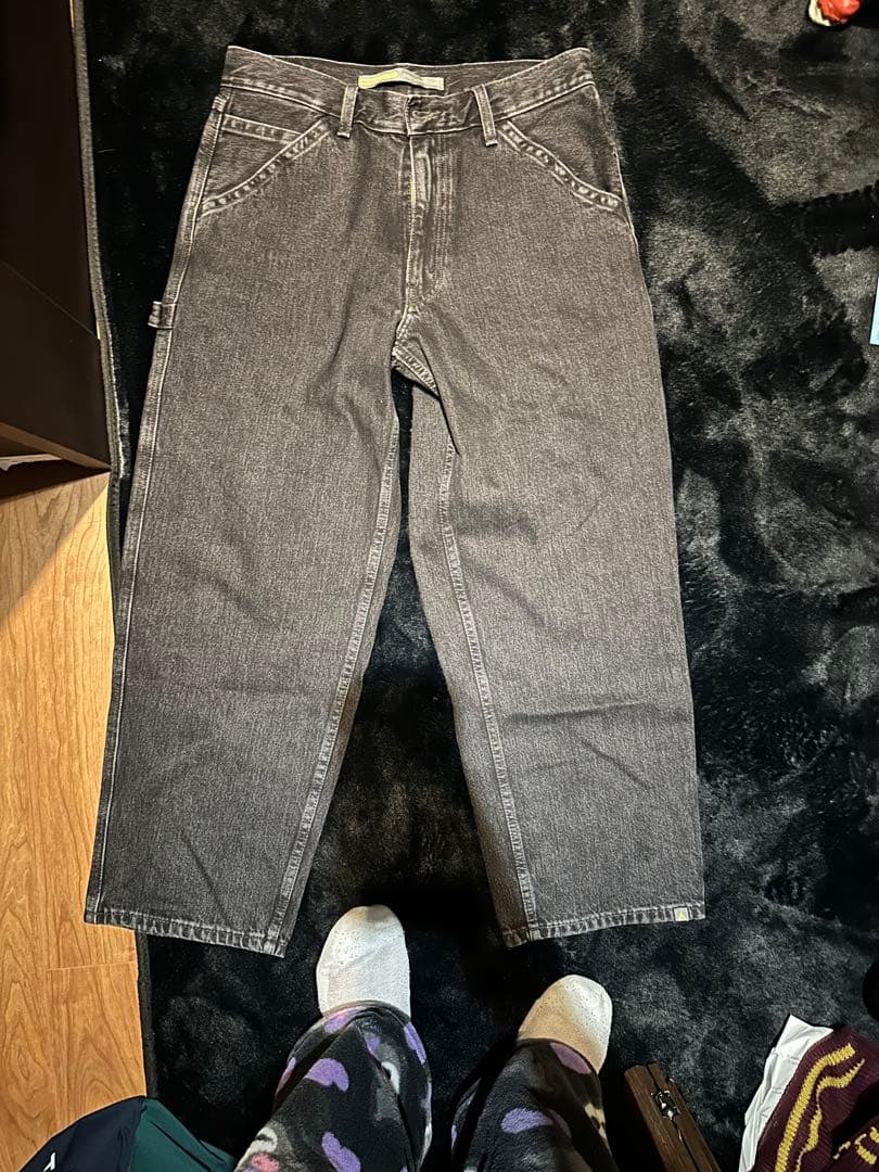 32×30リーバイス シルバータブ バギーカーペンター　・BLACK・