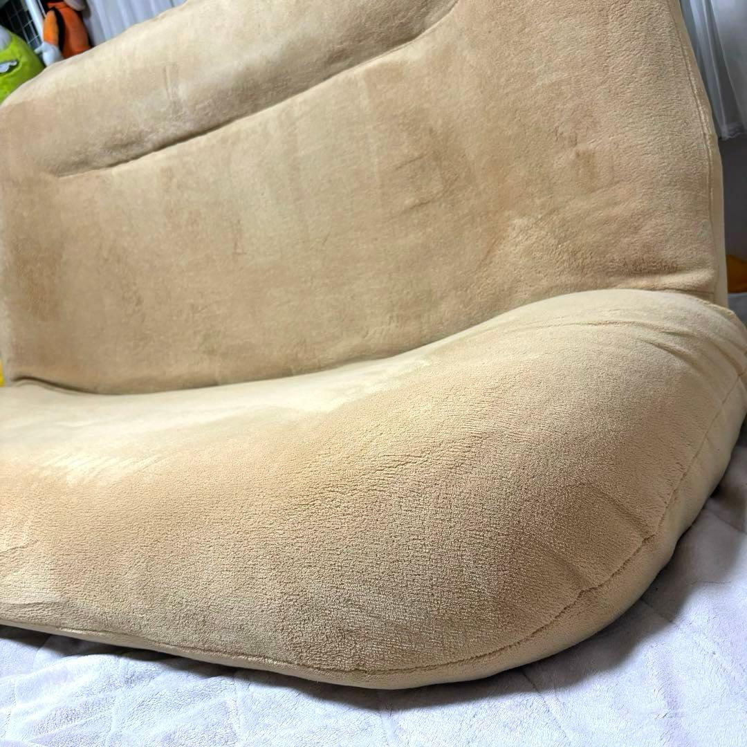 最終お値下げ‼️【LOWYA】 ソフトベージュ 2人掛けソファ　ベッド　座椅子