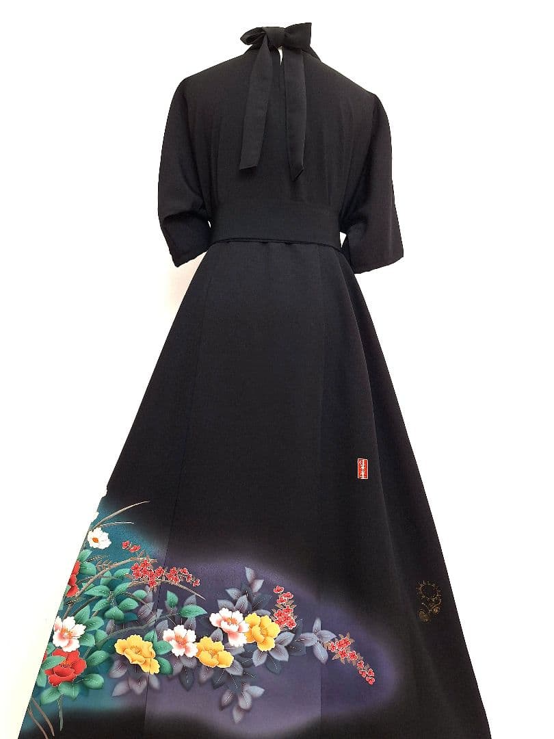 着物リメイクワンピース3690