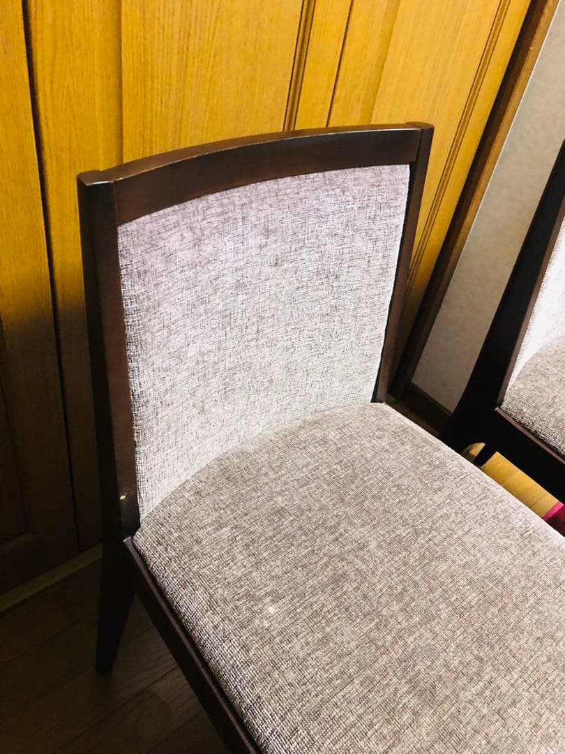 SOGO／相合家具　ブラウンファブリック　ダイニングチェア　2脚セット　③