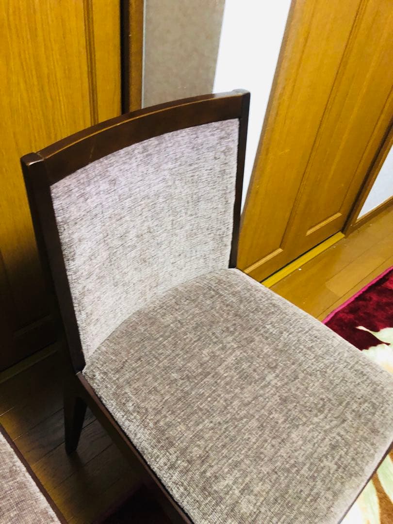 SOGO／相合家具　ブラウンファブリック　ダイニングチェア　2脚セット　③
