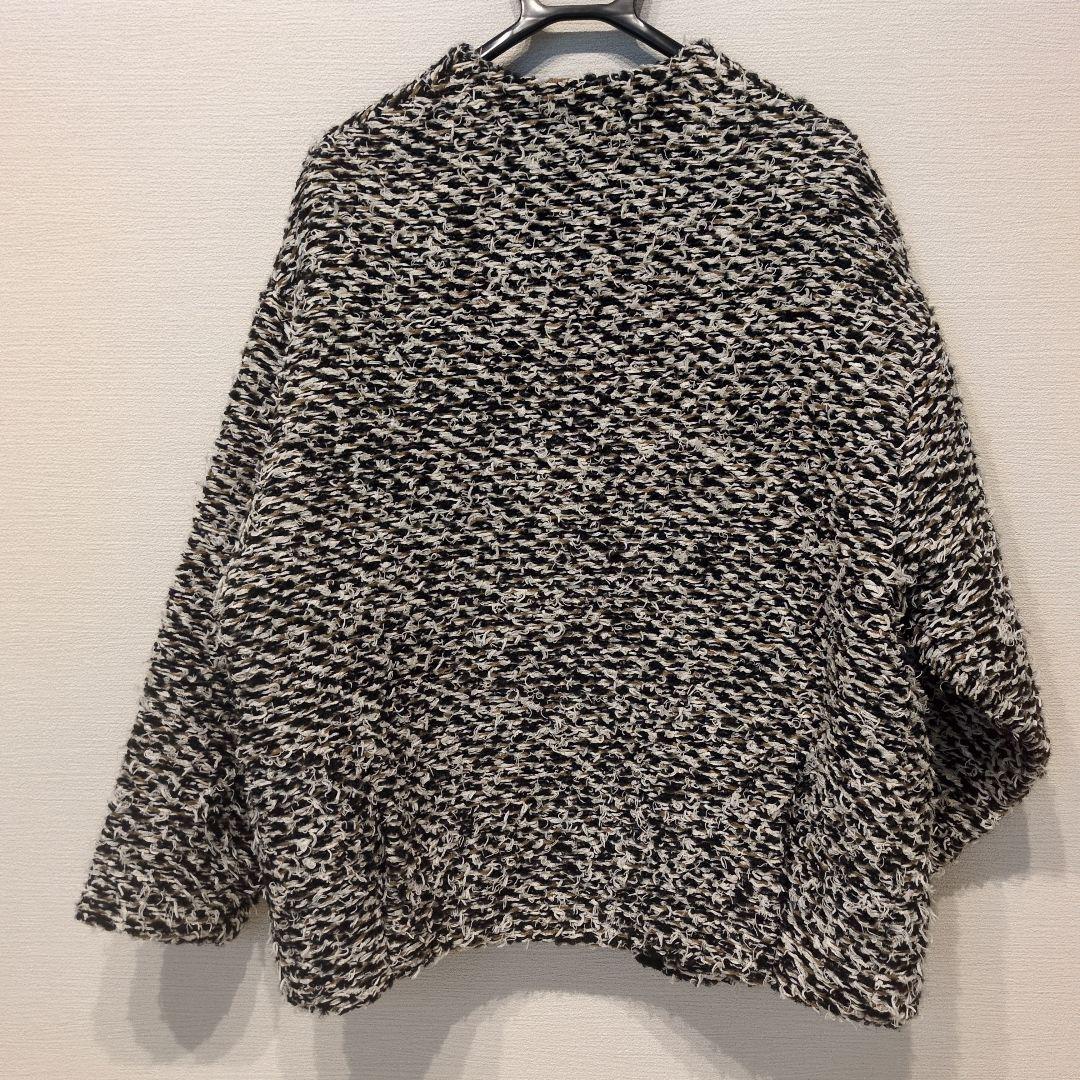 美品　ミラオーウェン　ミックスツイードニットカーディガン