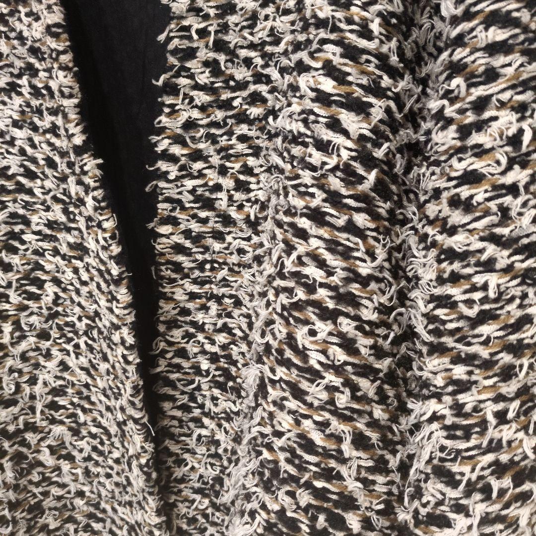 美品　ミラオーウェン　ミックスツイードニットカーディガン