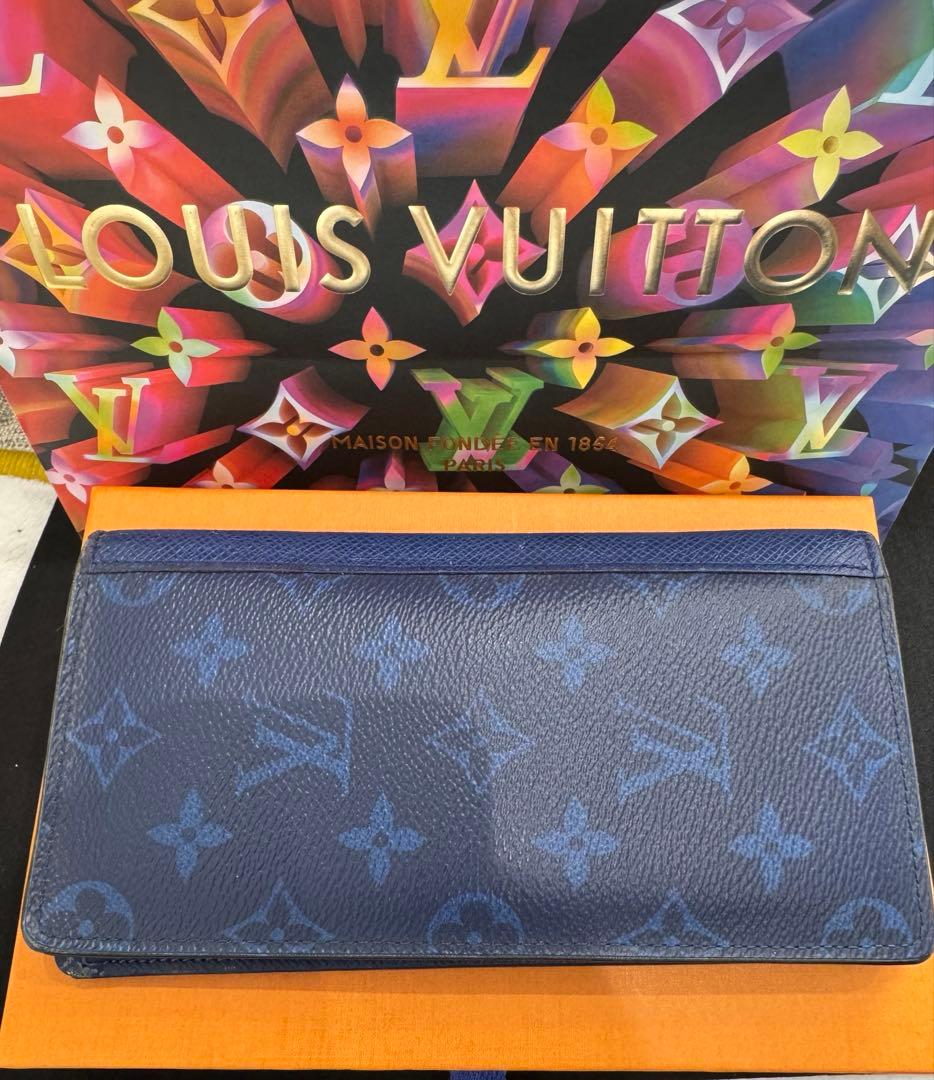 ノ*エ様 ポルトフォイユ・ブラザ　ルイヴィトン　タイガラマ　ブルー限定ショッパー