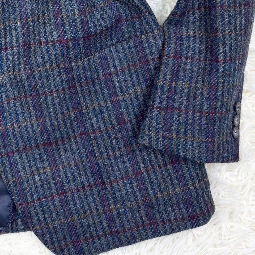 美品　エルメネジルドゼニア　ツイード　ウィンドウペンチェック　テーラード　2XL