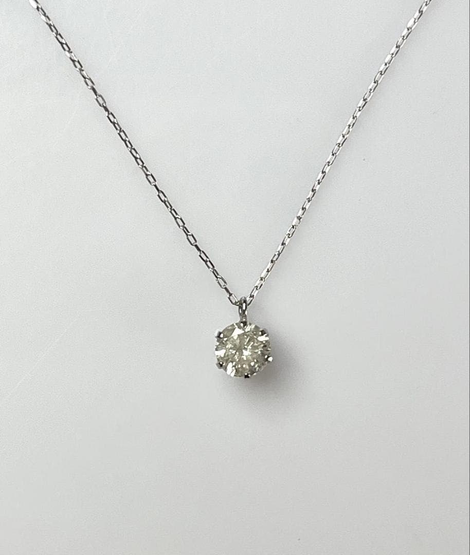 PT天然ダイヤモンドネックレス 0.3ct 鑑別カード付き