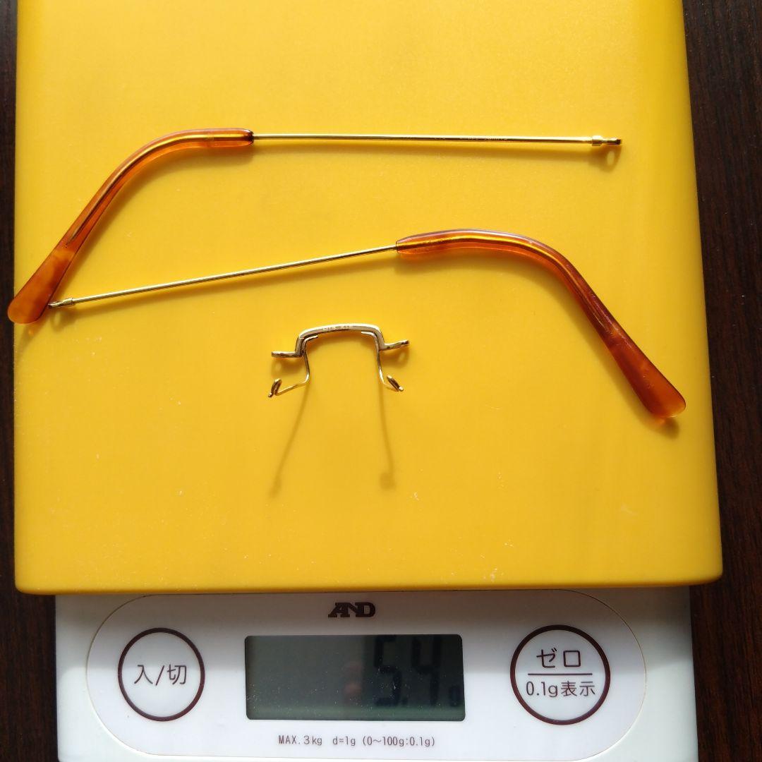 18K 眼鏡フレームより 重量約5.4g