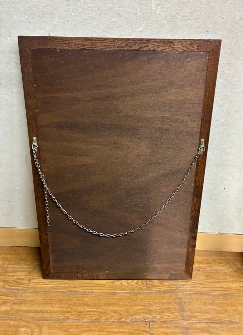 管343☆英国製☆アンティーク☆オーク☆クラシックミラー☆壁掛け鏡