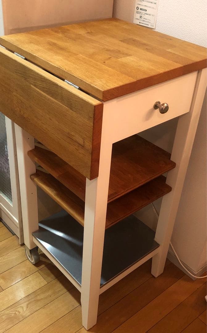 【廃番　たのメル便5,000円込】　IKEA Stenstorp キッチンワゴン