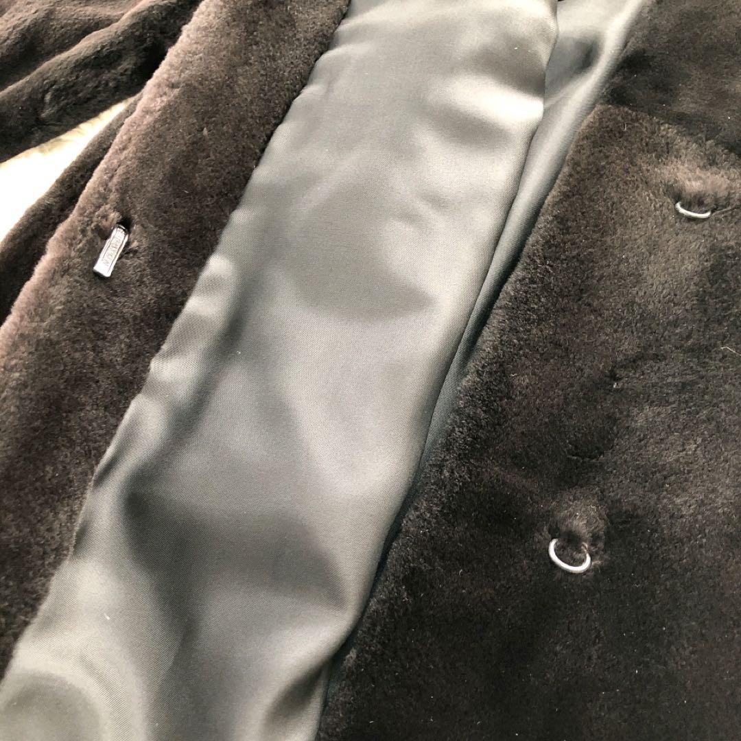 SAGAMINK*サガミンク　ロングコート　リアルファー　毛皮　ブラウン