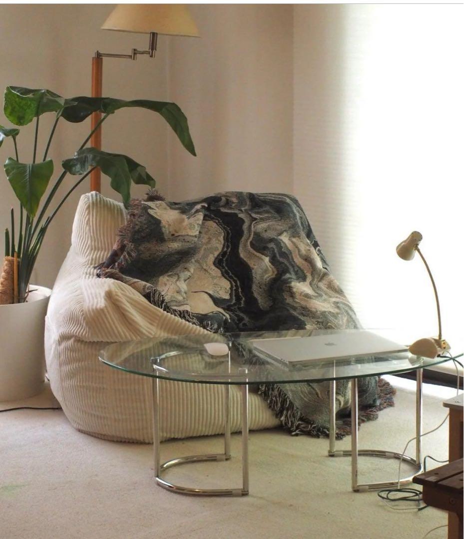 【IMPeRF】Black Flow Throw Blanket : M