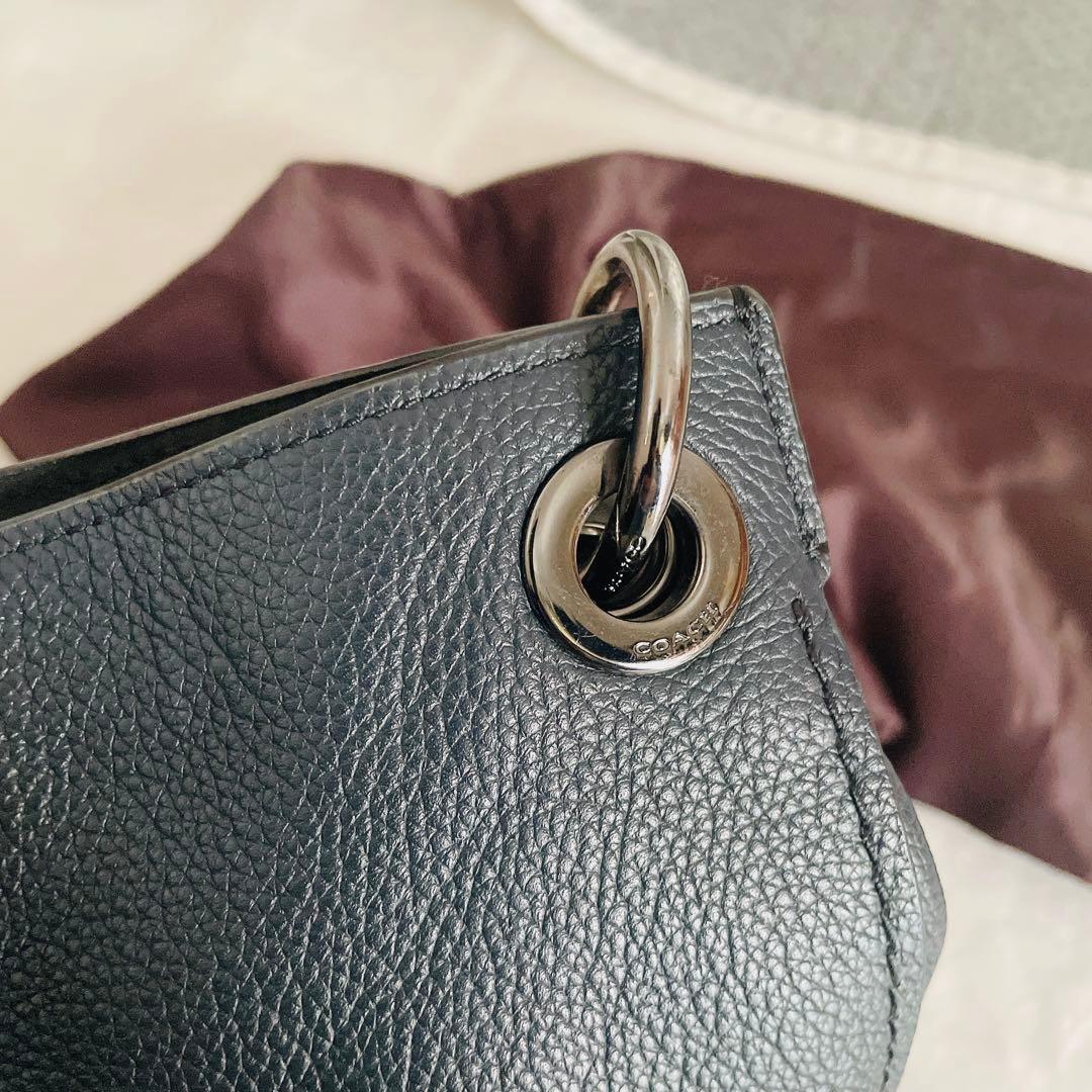 COACH クラークソン ホーボー 紺 24947 2way ショルダーバッグ