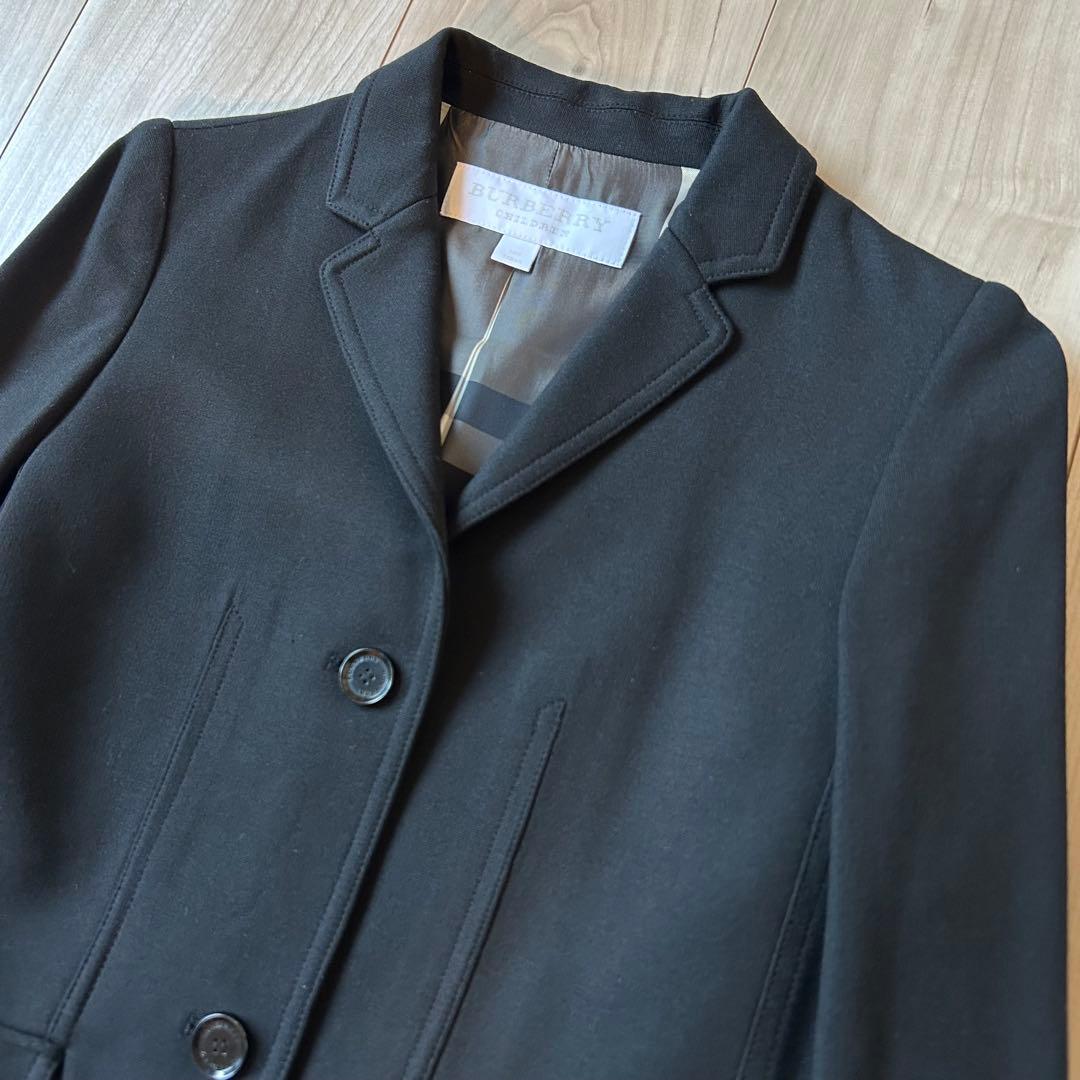 BURBERRY チルドレン 12Y メガチェック柄 テーラードジャケット 黒