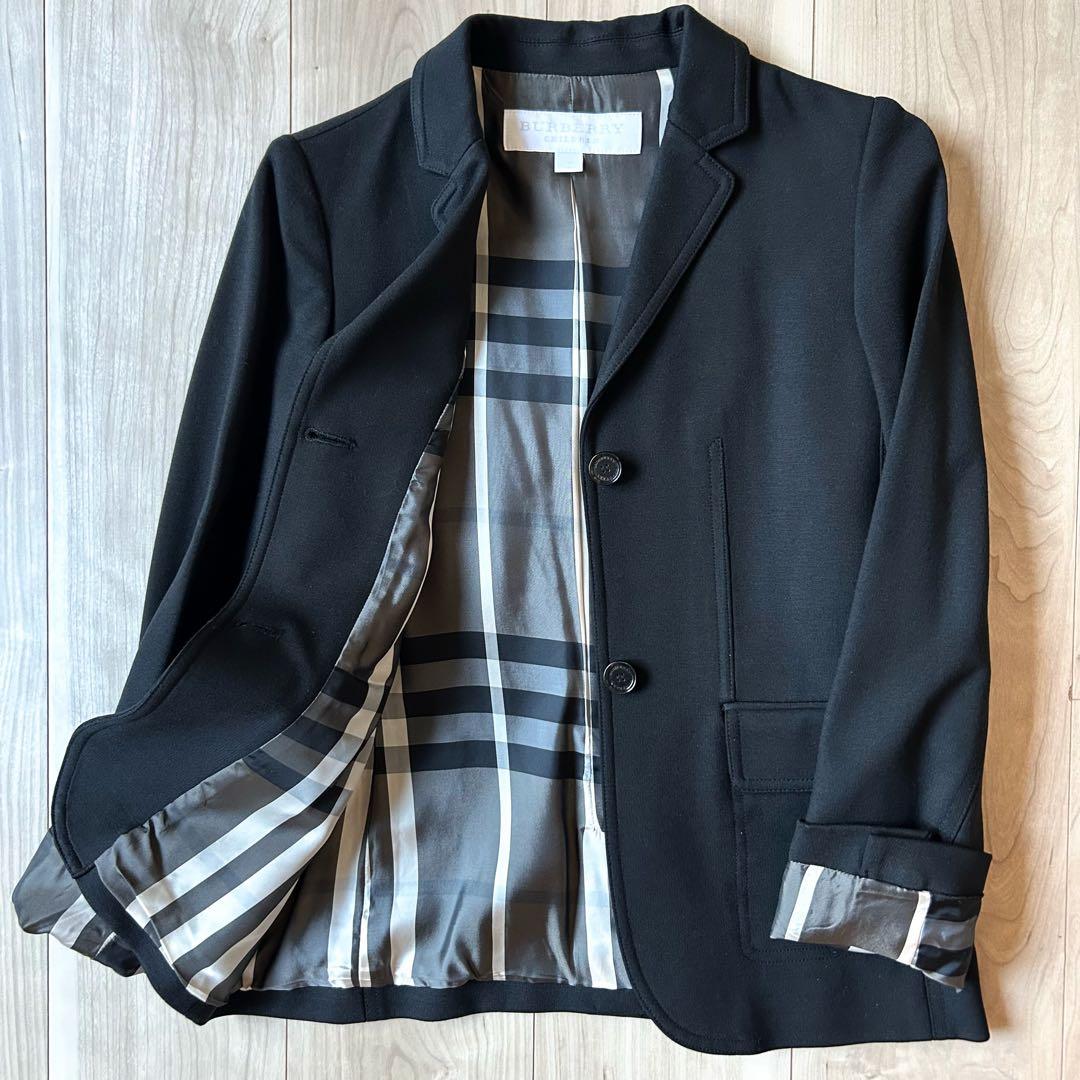 BURBERRY チルドレン 12Y メガチェック柄 テーラードジャケット 黒