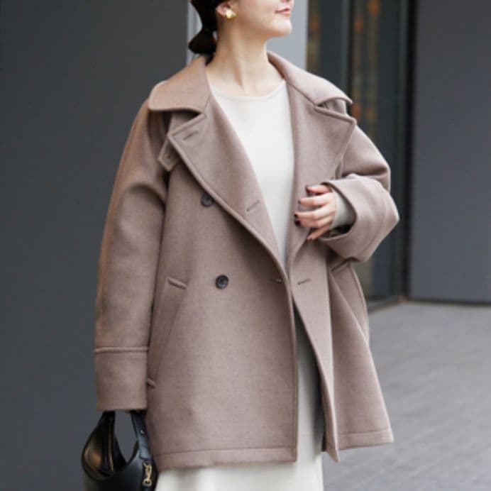 【新品・未使用】IENA イエナ 二重織シャルム オーバーコート ブラウン　38