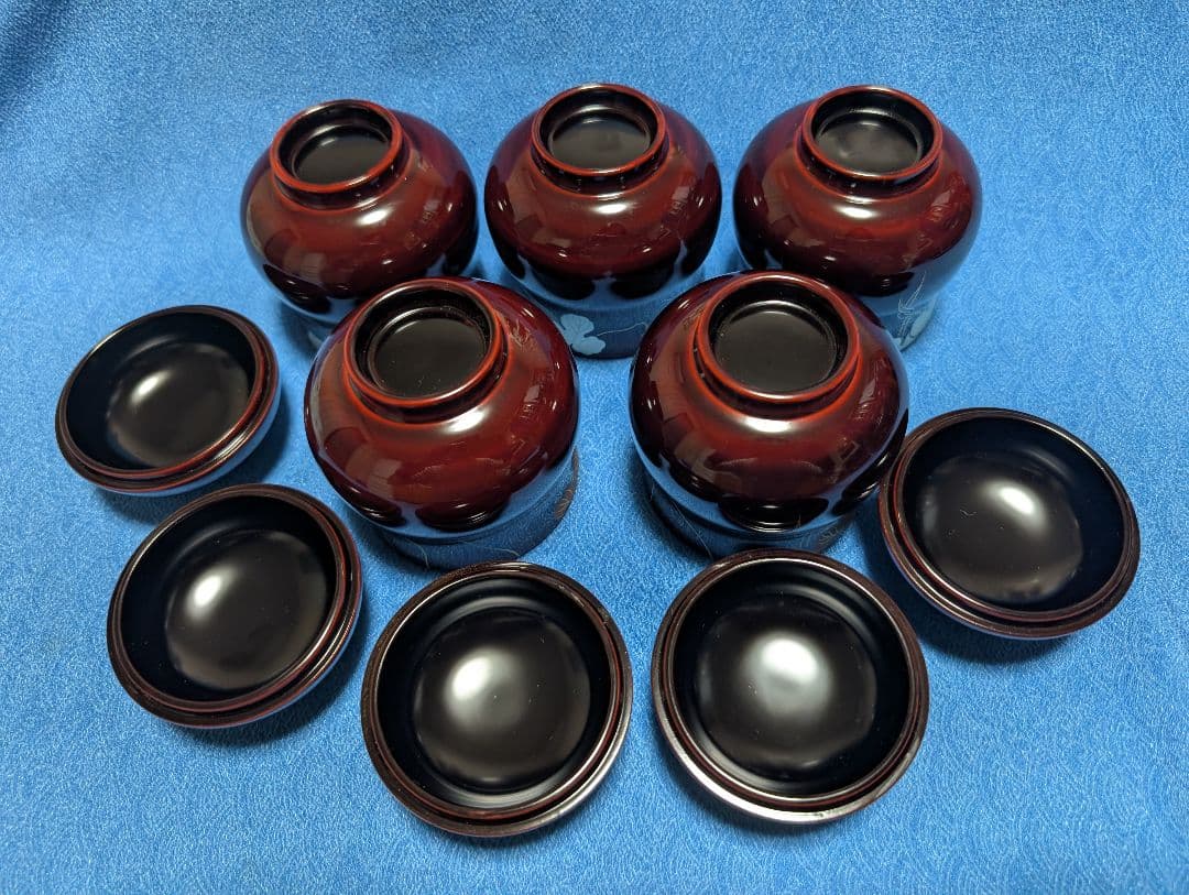 茶道具　懐石　箸洗い　ひさご小吸椀　漆器　5客セット　新品未使用　箱あり