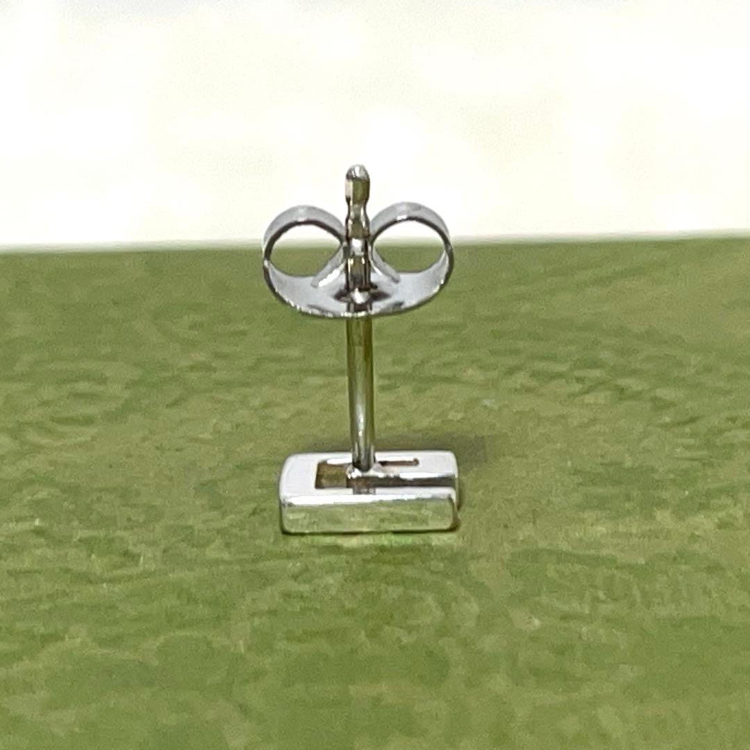 GUCCIグッチ　スクエアGピアス片耳　K18WG Gロゴ　メンズ/レディース