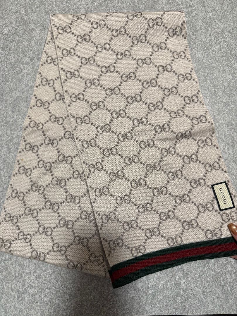 GUCCI グッチ マフラー GG リバーシブル ウールマフラー