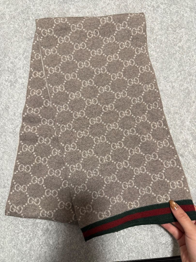 GUCCI グッチ マフラー GG リバーシブル ウールマフラー