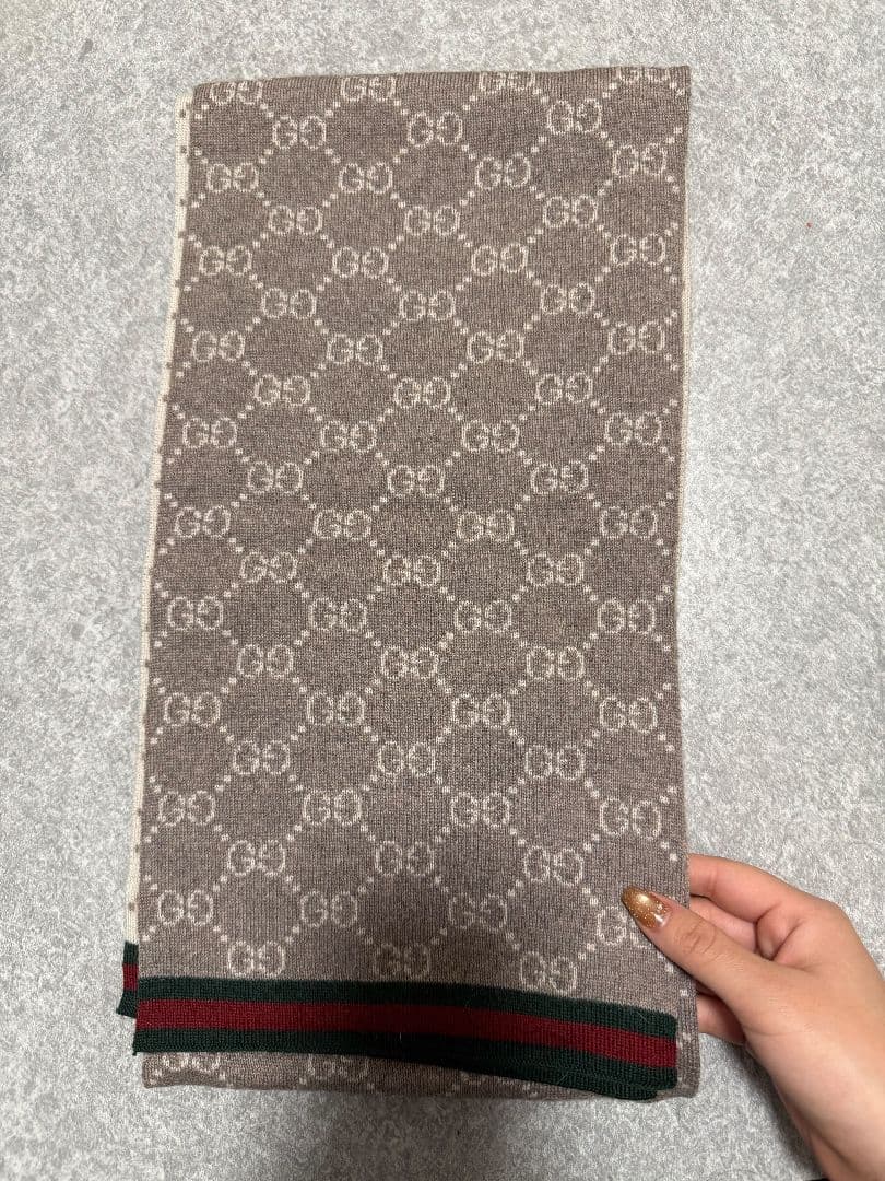 GUCCI グッチ マフラー GG リバーシブル ウールマフラー