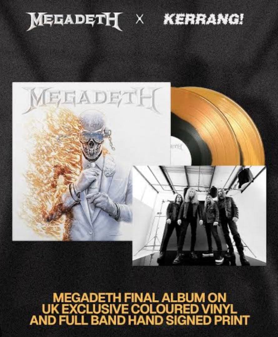 LP Megadeth メガデス × Kerrang! ケラング! サイン付き!