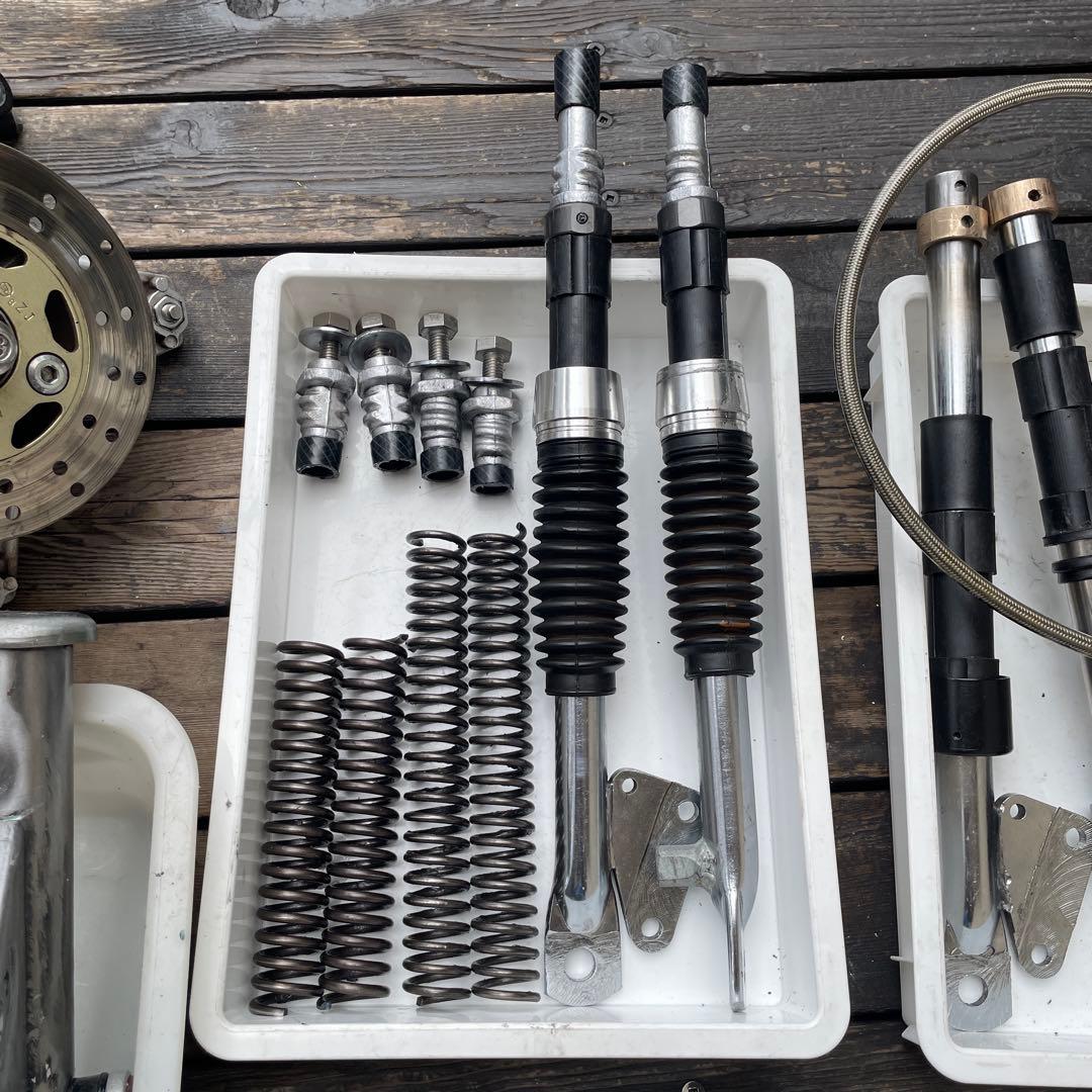 【シャリー用】5cmローダウン＆ディスク付 純正タイプフロントフォーク キット