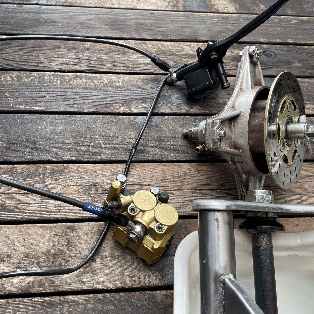 【シャリー用】5cmローダウン＆ディスク付 純正タイプフロントフォーク キット